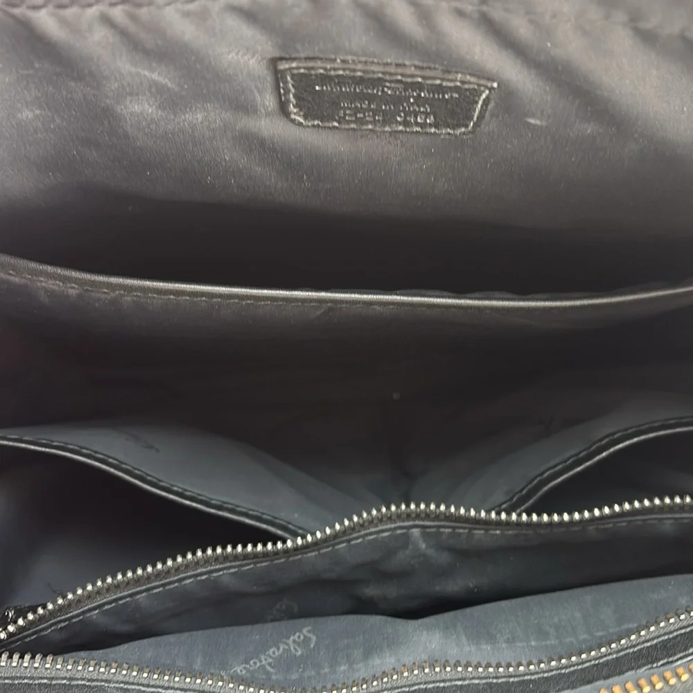 Salvatore Ferragamo Black Leather Men's Bag